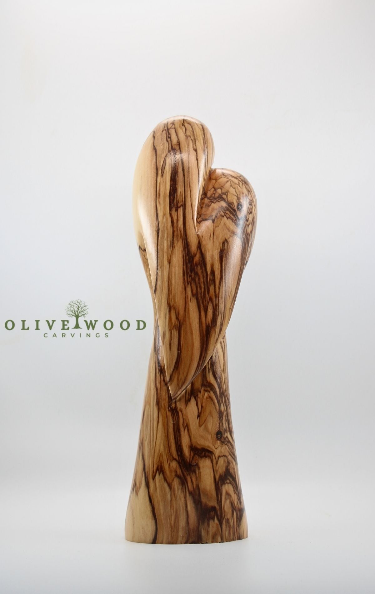 Virgin Mary with Baby Jesus – Handcrafted Olive Wood Statue from the Holy Land