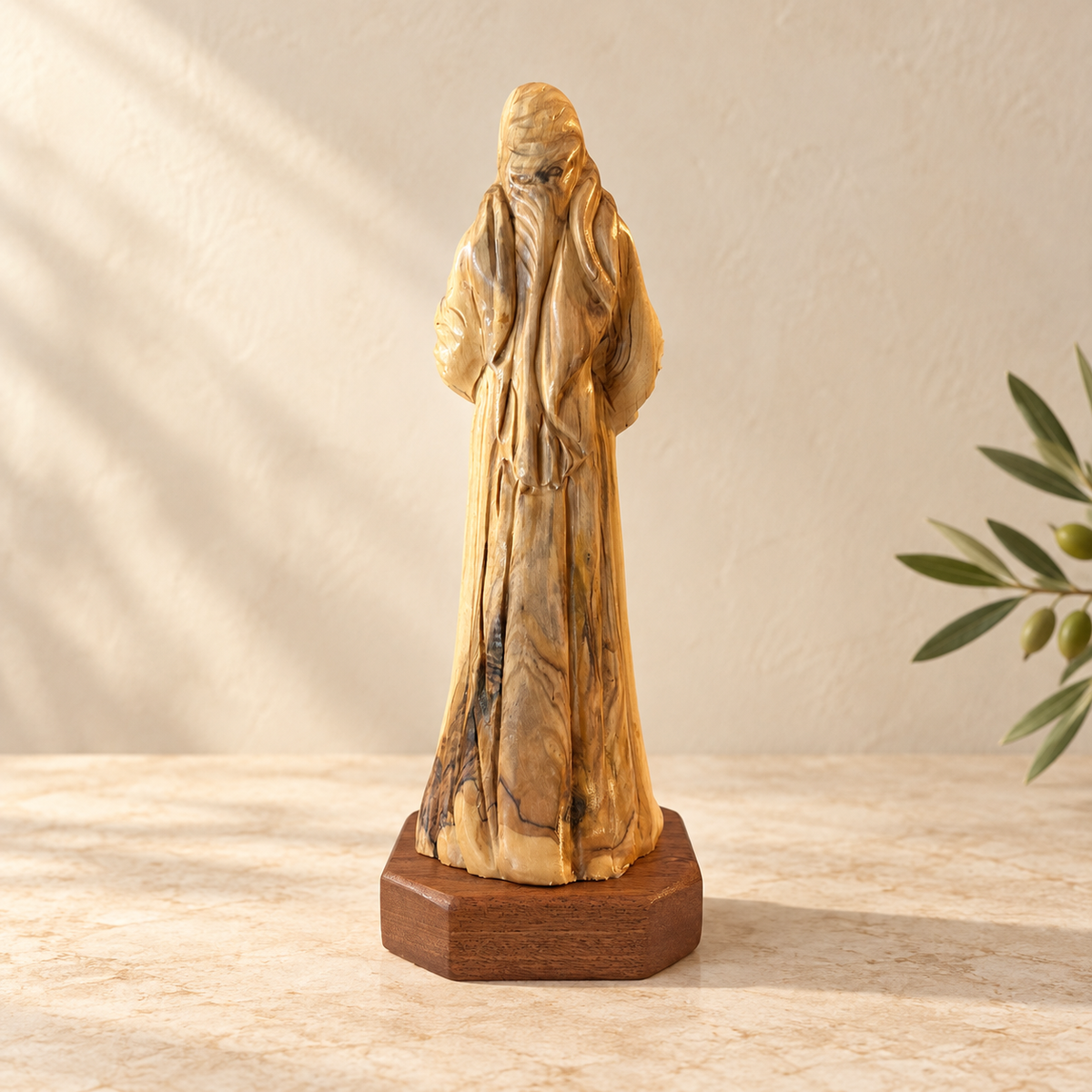 Pregnant Virgin Mary Olive Wood Statue