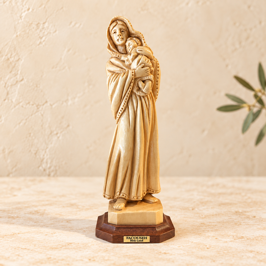 Madonna and Child – Handcrafted Olive Wood Statue