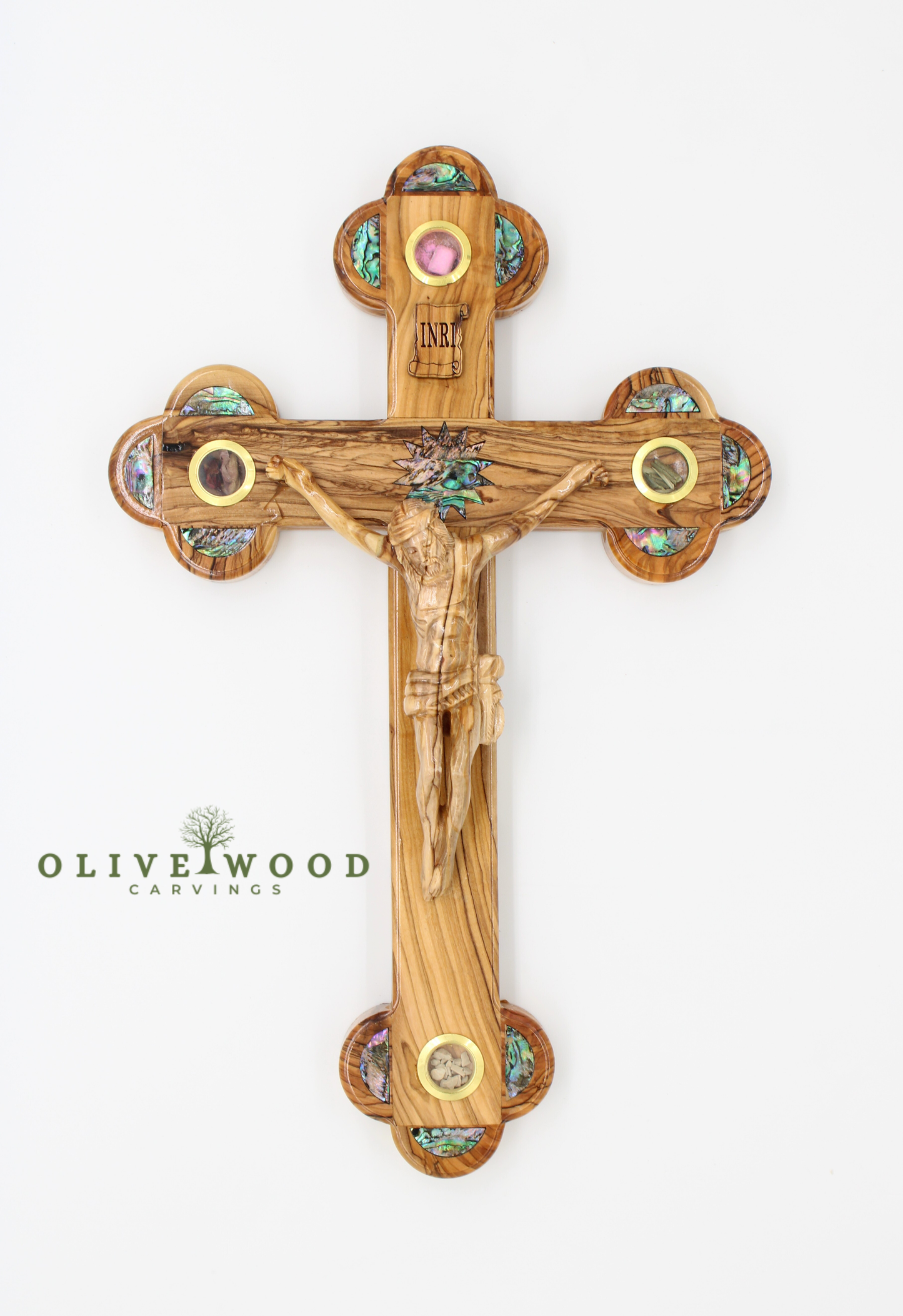 Olive Wood Wall Crucifix from the Holy Land
