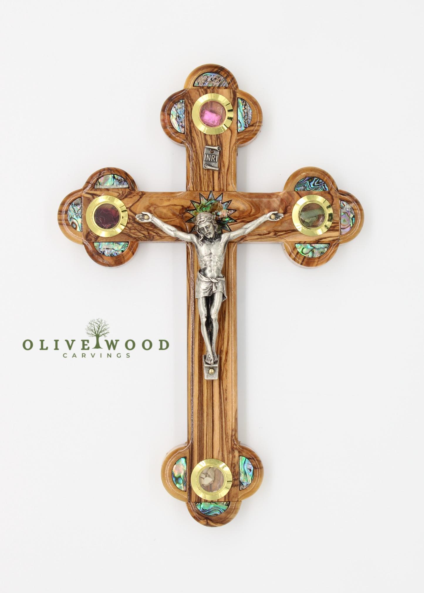 Olive Wood Wall Crucifix from the Holy Land