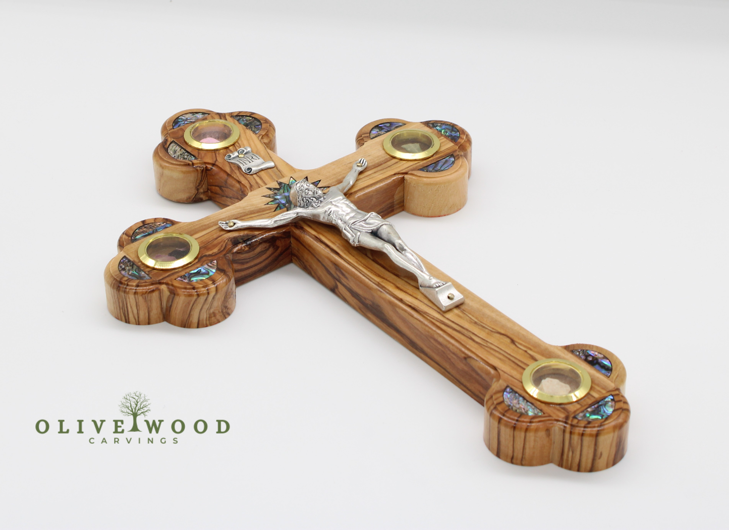 Olive Wood Wall Crucifix from the Holy Land