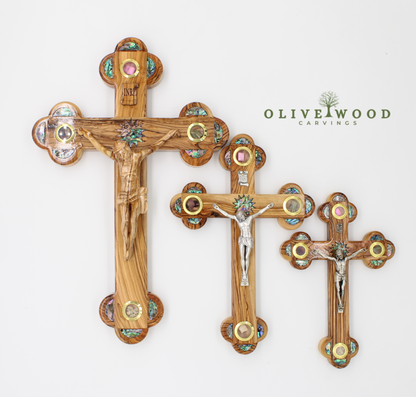 Olive Wood Wall Crucifix from the Holy Land