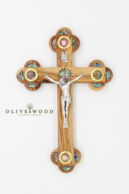 Olive Wood Wall Crucifix from the Holy Land