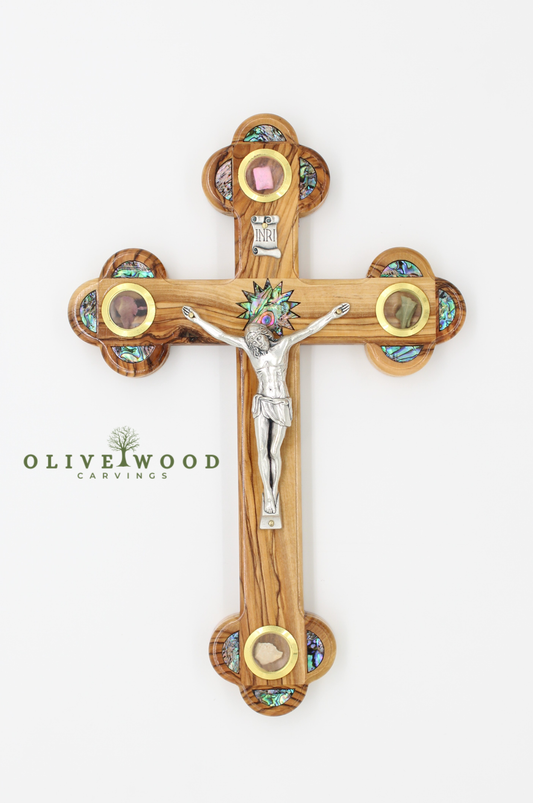 Olive Wood Wall Crucifix from the Holy Land