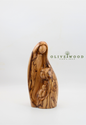Hand-Carved Olive Wood Holy Family – Minimalist Nativity Sculpture