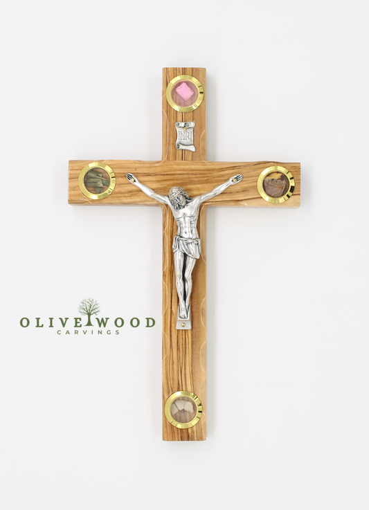Bethlehem Olive Wood Crucifix – Handmade Christian Cross