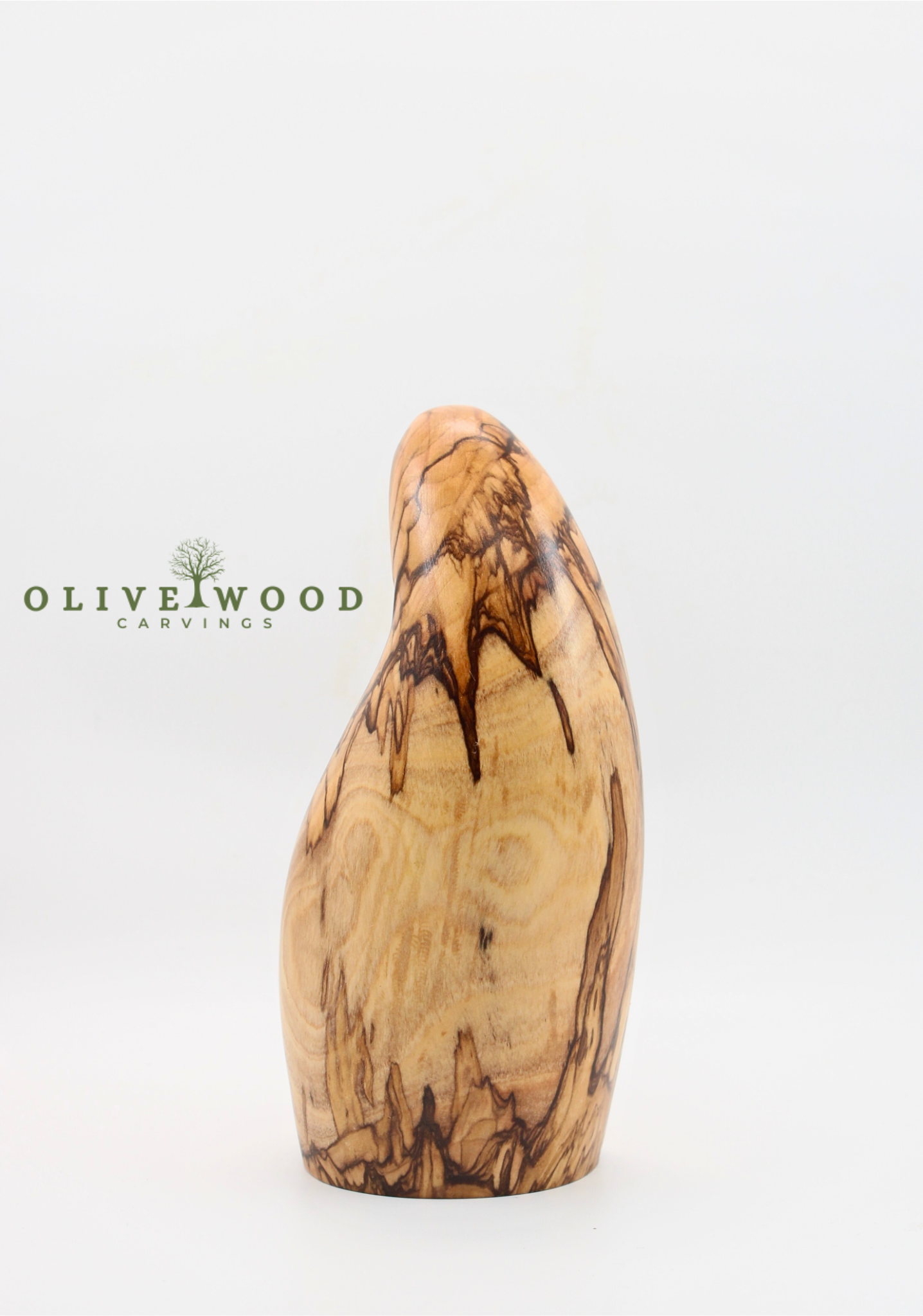 Hand-Carved Olive Wood Holy Family – Minimalist Nativity Sculpture