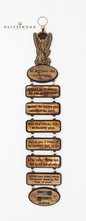 St. Michael Prayer Olive Wood Wall Hanging (16.5 x 3.1 Inches)