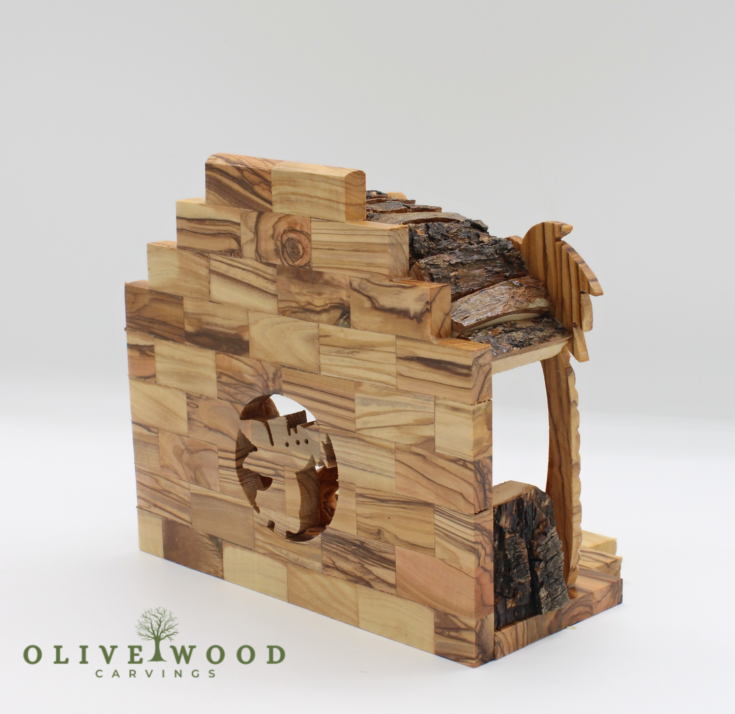 Musical Olive Wood Nativity Set from the Holy land