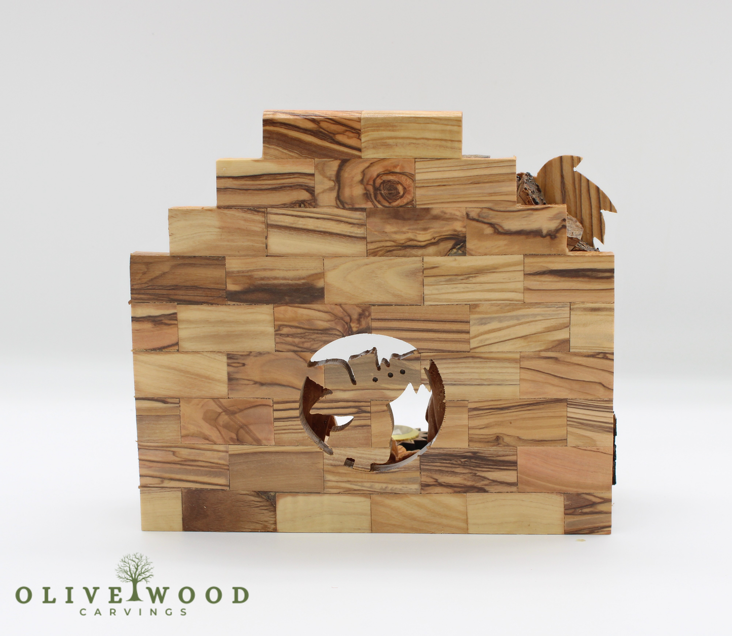 Musical Olive Wood Nativity Set from the Holy land